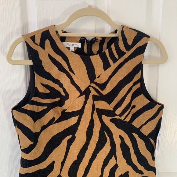 NWT Equipment tiger printed mid length jada dress - Picture 2 of 12